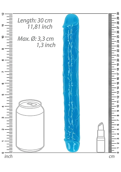 Realrock 12" Glow-N-Dark Double Dong Blue - Image 4
