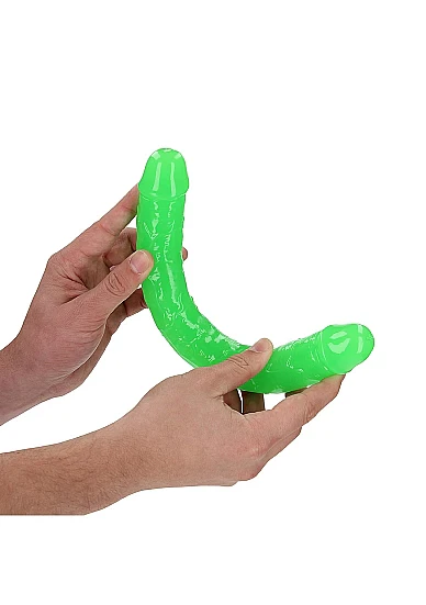 Realrock 12" Glow-N-Dark Double Dong Green - Image 3