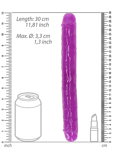 Realrock 12" Glow-N-Dark Double Dong Purple - Image 4