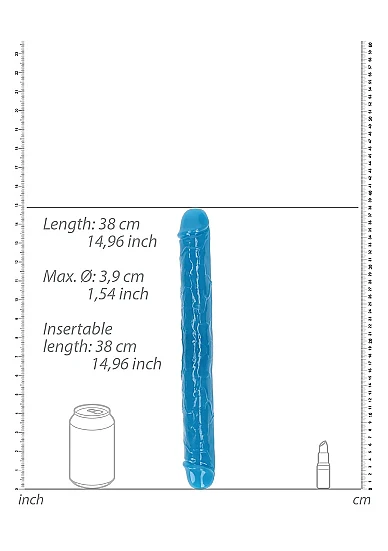 Realrock 15" Glow-N-Dark Double Dong Blue - Image 4