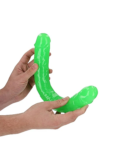 Realrock 15" Glow-N-Dark Double Dong Green - Image 2