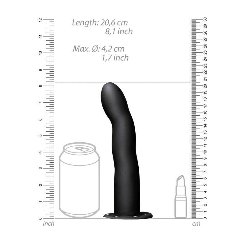 Ouch Curved Hollow Strap 8" Black - Image 6