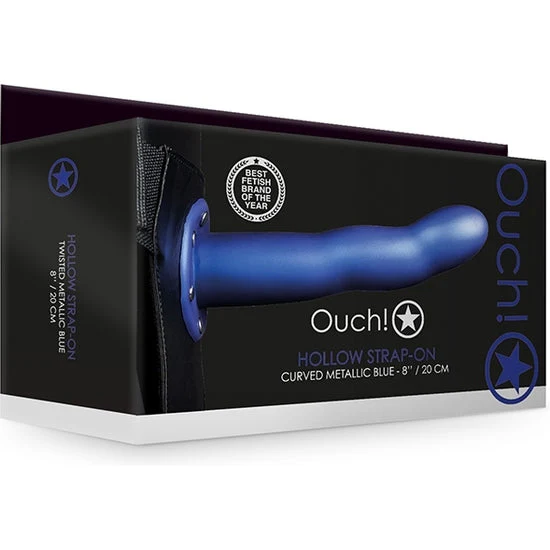 Ouch Curved Hollow Strap 8" Blue
