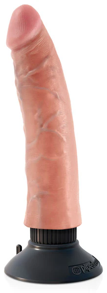 King Cock 7" Vibrating Cock Flesh - Image 2