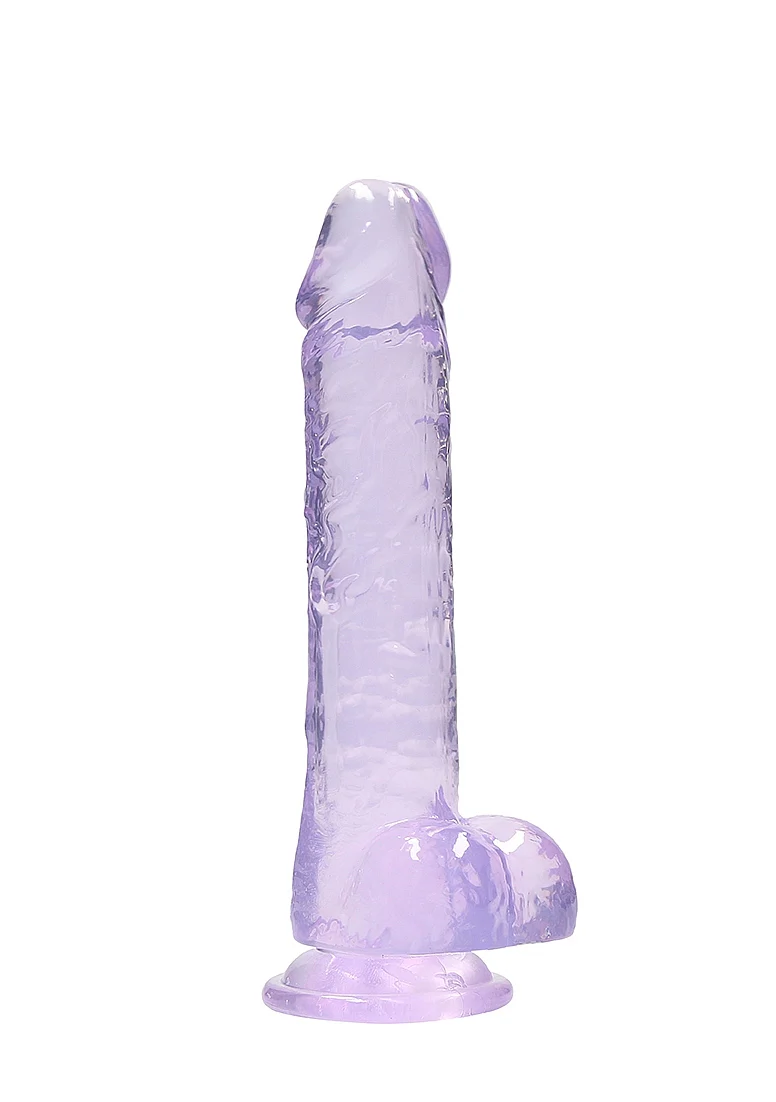 Realrock 8" Realistic Dildo With Balls - Purple - Image 2