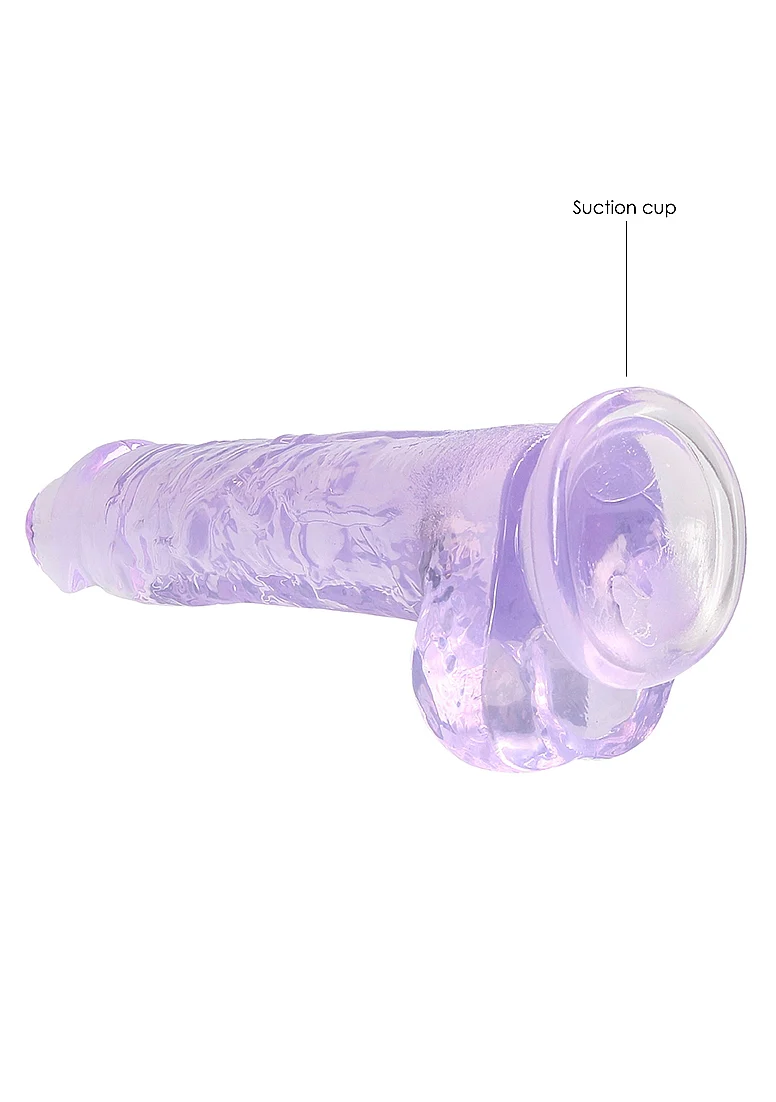 Realrock 8" Realistic Dildo With Balls - Purple - Image 5