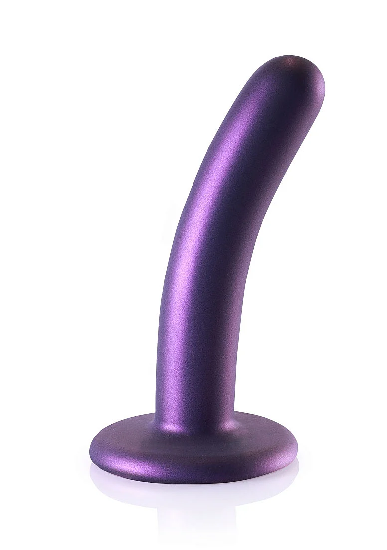 Ouch Smooth G-Spot Dildo 5'' Metallic Purple - Image 2