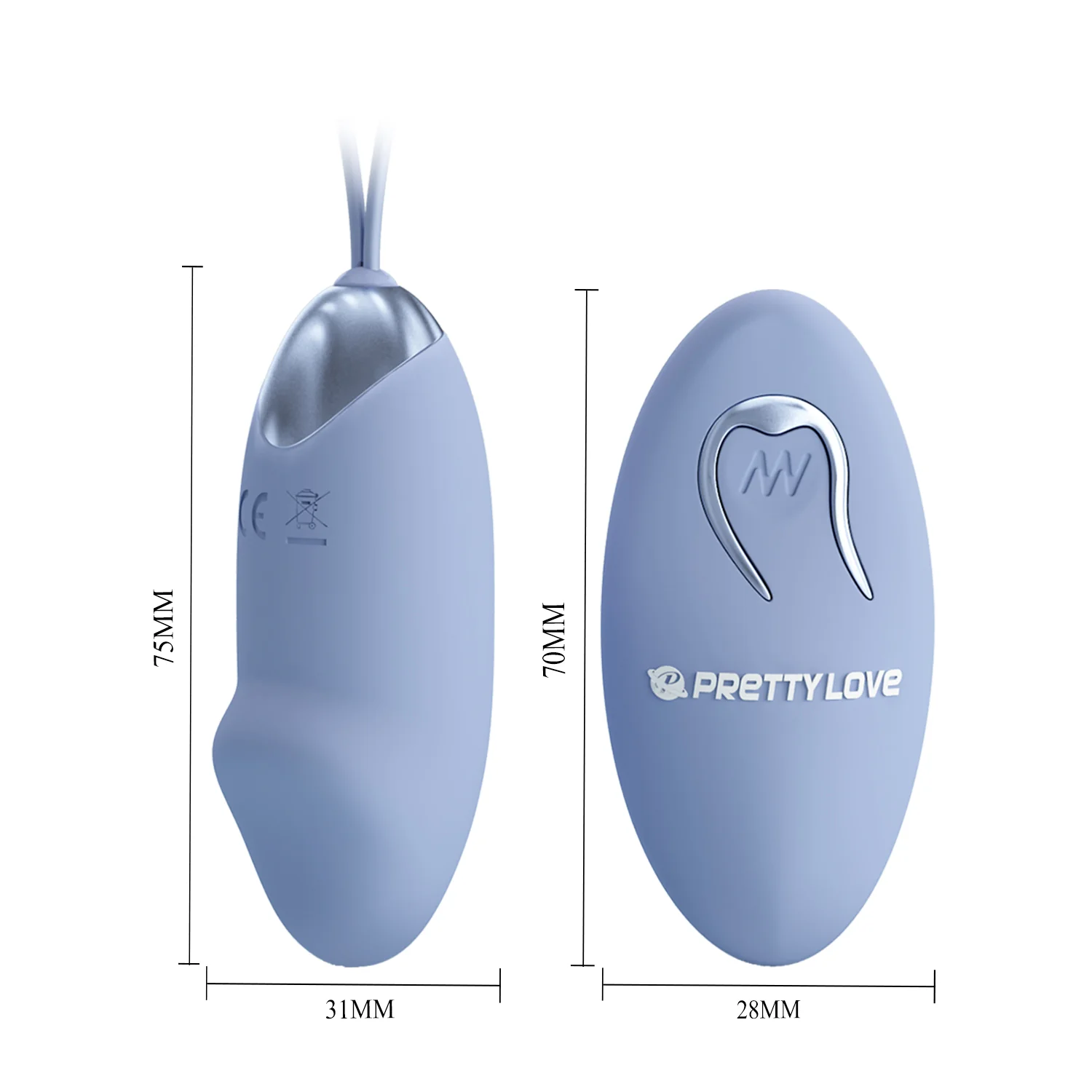 Pretty Love Julia 2 Egg Vibrator Blue BI-014362W-4A5 - Image 5