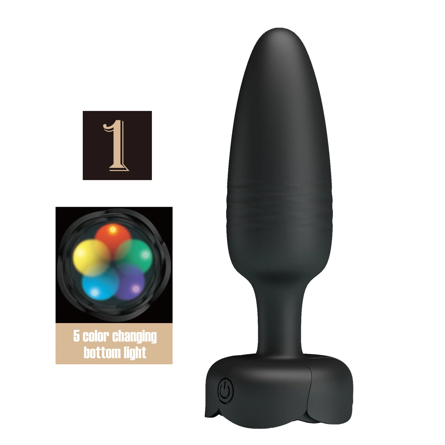 Pretty Love Tarion 1 Vibrating Butt Plug with LED Lights BI-040181 - Image 4
