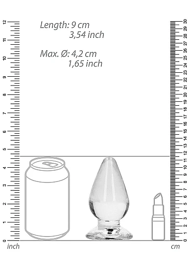 Realrock 4.5" Crystal Clear Plug Blue - Image 4