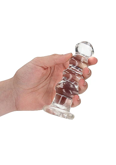 Realrock 5.5" Crystal Curvy Dildo Clear - Image 2