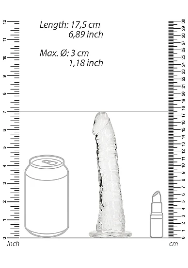 Realrock 6" Glow-N-Dark Dildo Blue - Image 5