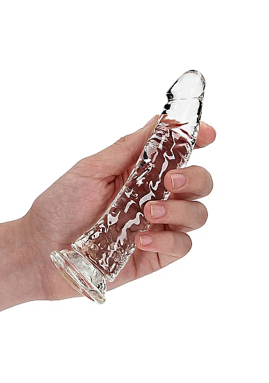 Realrock 6" Slim Dildo Clear - Image 4