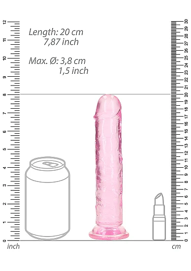 Realrock 7" Straight Dildo Pink - Image 4