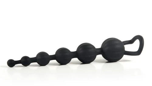 Adam & Eve Silicone Butt Beads Black