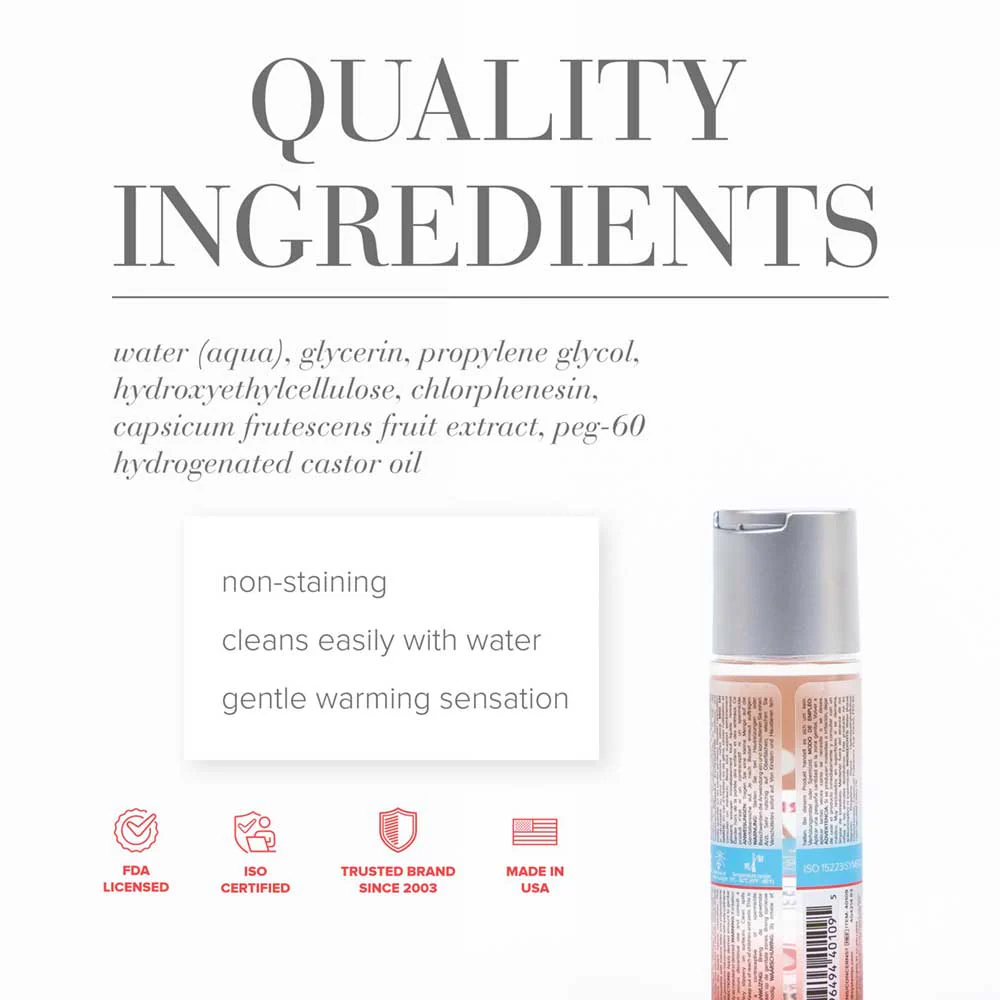 JO Anal H2O Warming Lube 120ml - Image 2