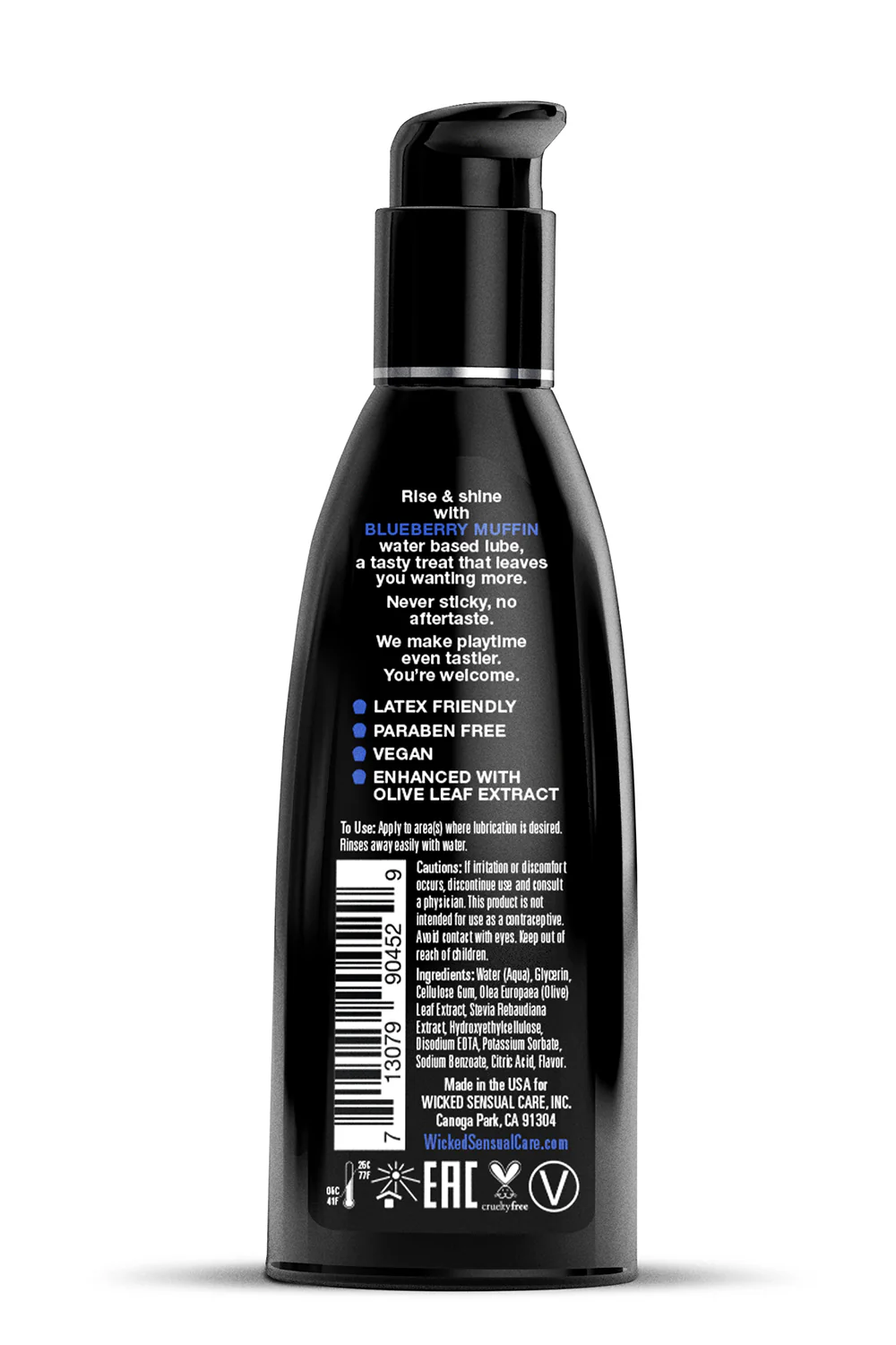 Wicked Aqua Blueberry Muffin Flavoured Lube 60ml - Image 2