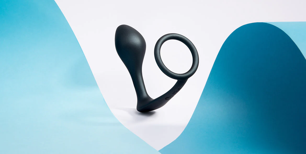 B-Vibe Butties Ringer Cock Ring & Plug - Image 4