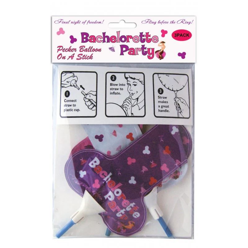 Bachelorette Foil Balloons on Stick - Image 2