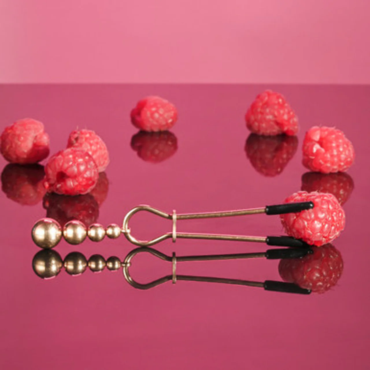 Selopa Beaded Nipple Clamps Rose Gold - Image 5