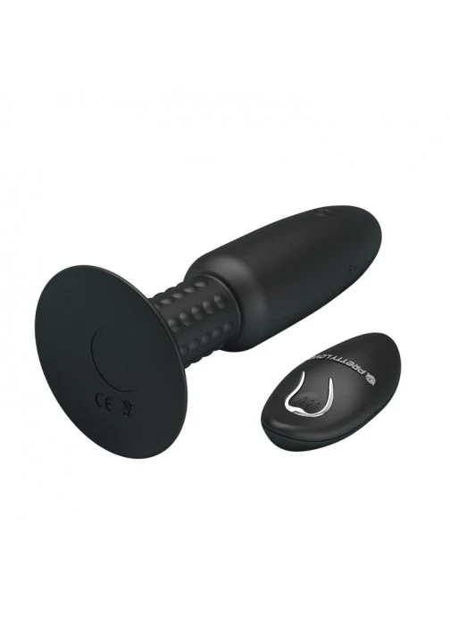 Pretty Love Beaded Rotating Plug Black w Remote Control - Image 3