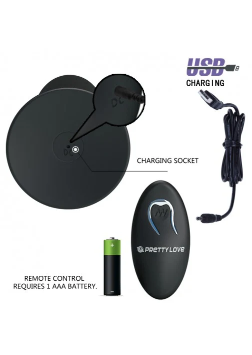 Pretty Love Butt Plug Massager w Remote Control - 045W - Image 5