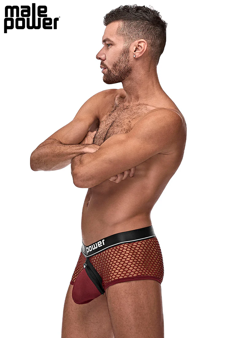 Male Power Cock Pit Mini Cock Ring Short Burgundy L 120260