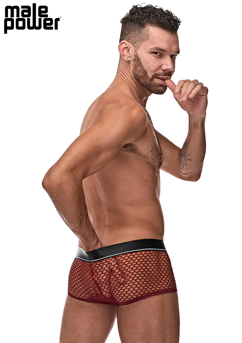 Male Power Cock Pit Mini Cock Ring Short Burgundy L 120260 - Image 2