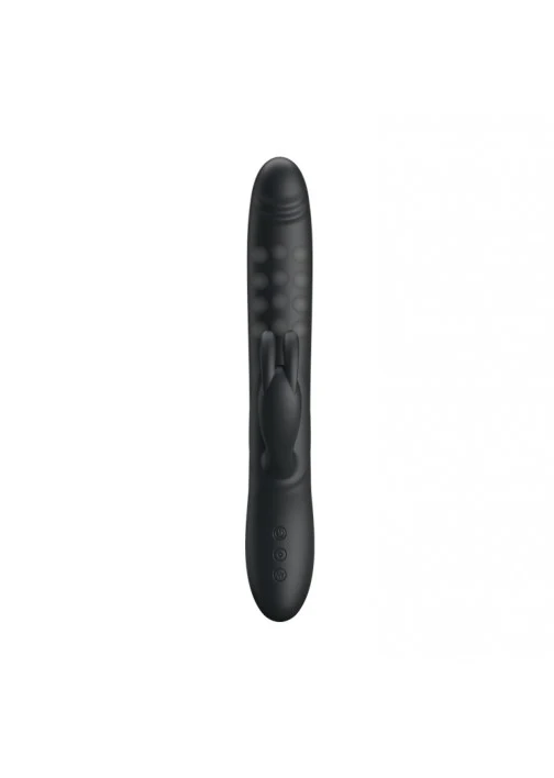 Pretty Love Colin Rabbit Rechargeable Vibe Black - 443 - Image 3