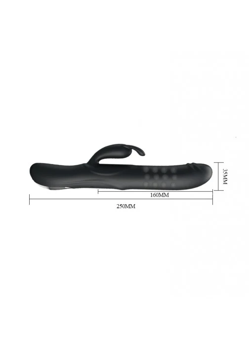 Pretty Love Colin Rabbit Rechargeable Vibe Black - 443 - Image 5