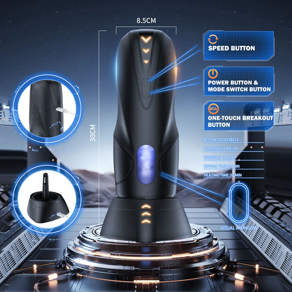 Cyberskin The Galaxy Voy Thrusting & Rotating Auto Masturbator with Heater - Image 5