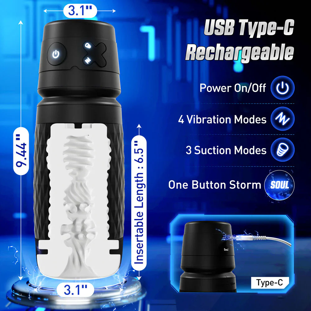 Cyberskin The Warrior Sucking & Vibrating Auto Masturbator - Image 8