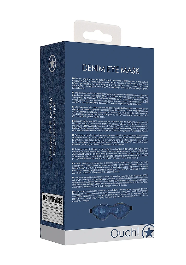 Ouch Denim Eye Mask Blue - Image 5