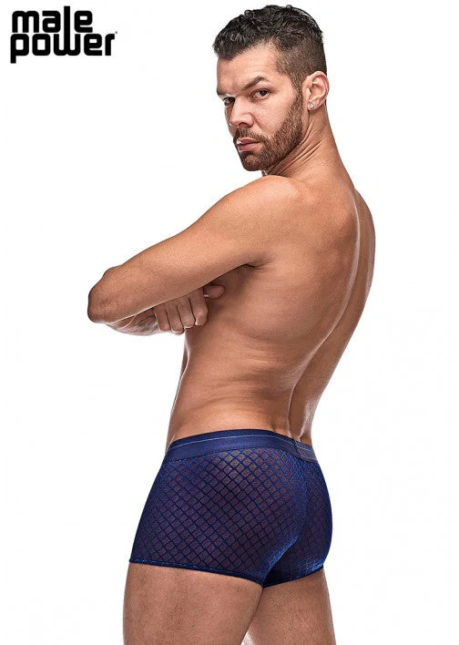 Male Power Diamond Mesh Mini Short Navy M - 145264 - Image 2