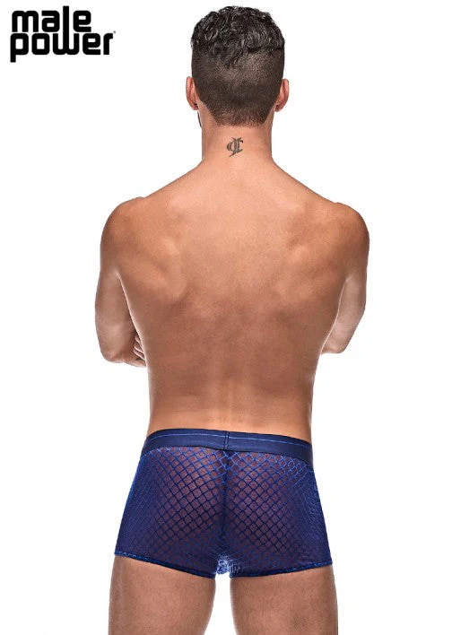 Male Power Diamond Mesh Mini Short Navy XL - 145264 - Image 3