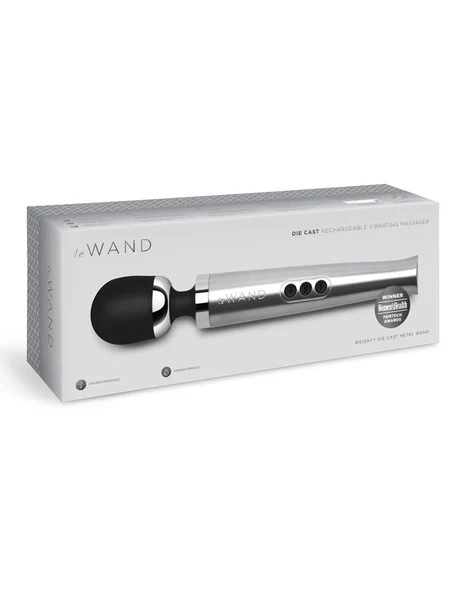 Le Wand Die Cast Rechargable Massager Silver - Image 2