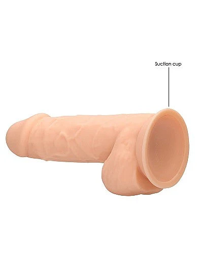 Realrock Dildo w Balls 8.5 Flesh - Image 3