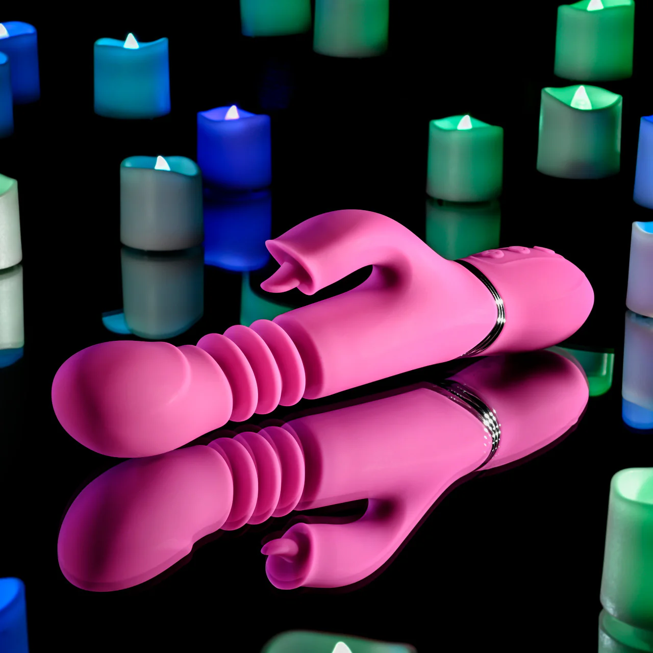 Evolved Pink Dragon Thrusting Rabbit Vibrator - Image 6