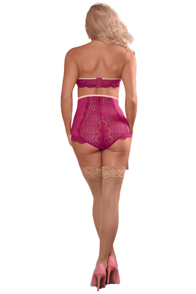 Exposed Bliss Bralette and Panty Set Cranberry S/M M135 - Image 3
