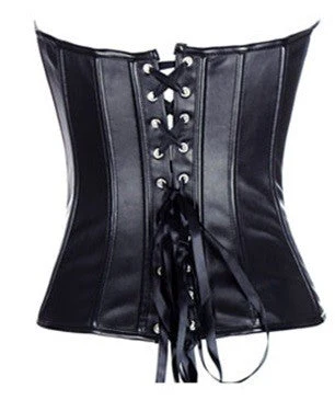 Oh Yeah Faux Leather Corset Black M - A2803 - Image 2