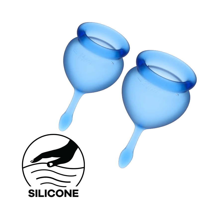 Satisfyer Feel Good Menstrual Cups Dark Blue - Image 2
