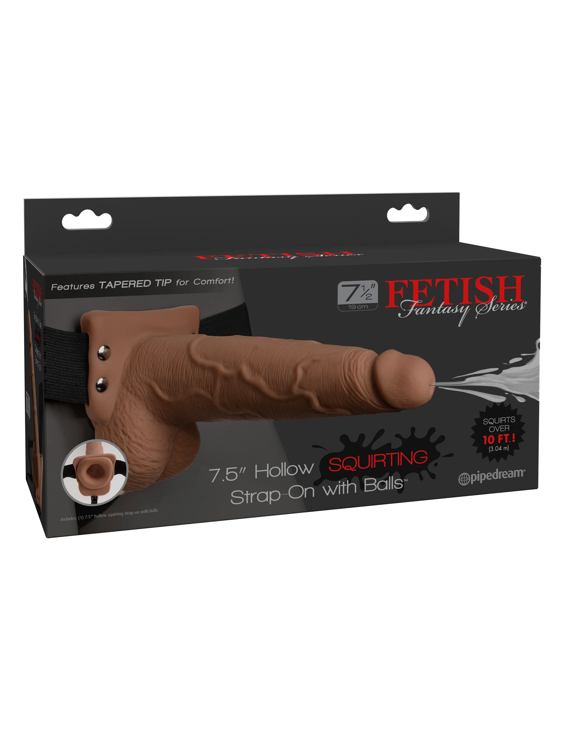 Fetish Fantasy 7.5 Hollow Squirting SO w Balls Tan
