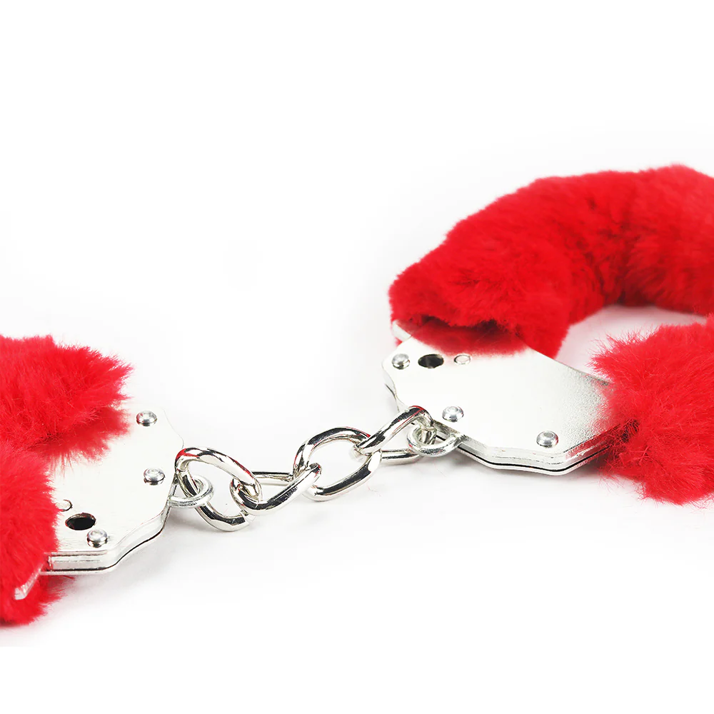 Love Toy Fluffy Hand Cuffs Red LV1501 - Image 3