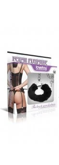 Love Toy Fluffy Leg Cuffs Black LV1502 - Image 2