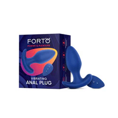 Forto Vibrating Anal Plug Blue - Image 2