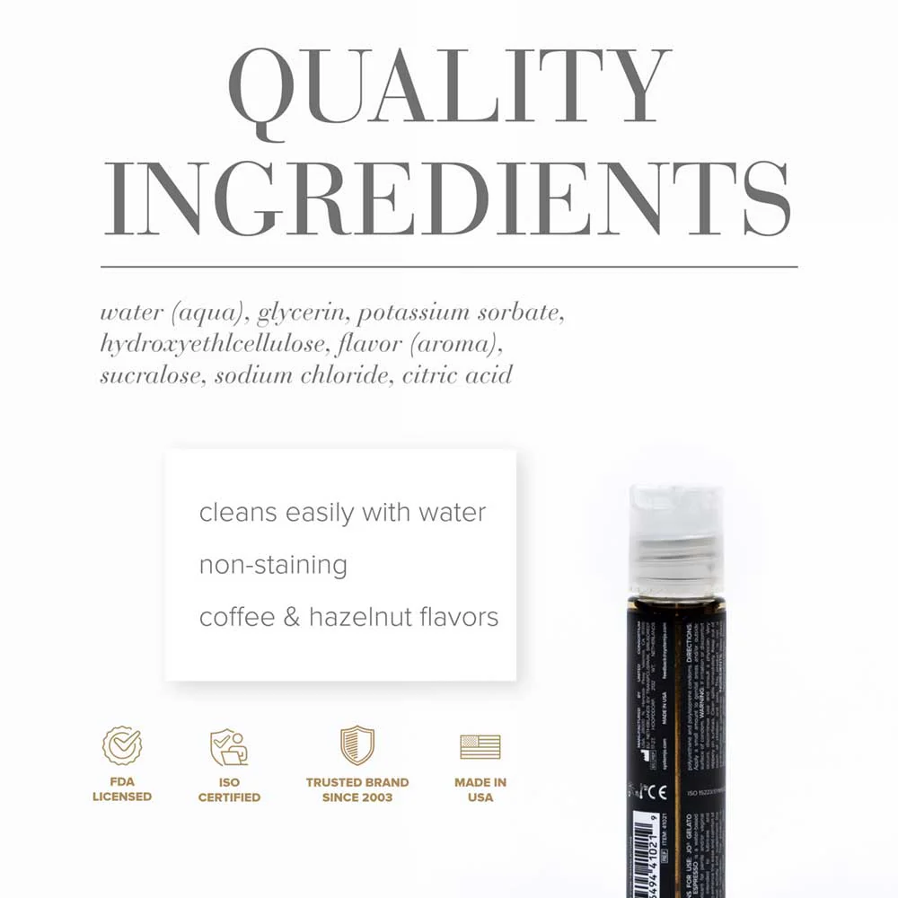 JO Gelato Hazelnut Espresso Flavoured Lube 60ml - Image 2