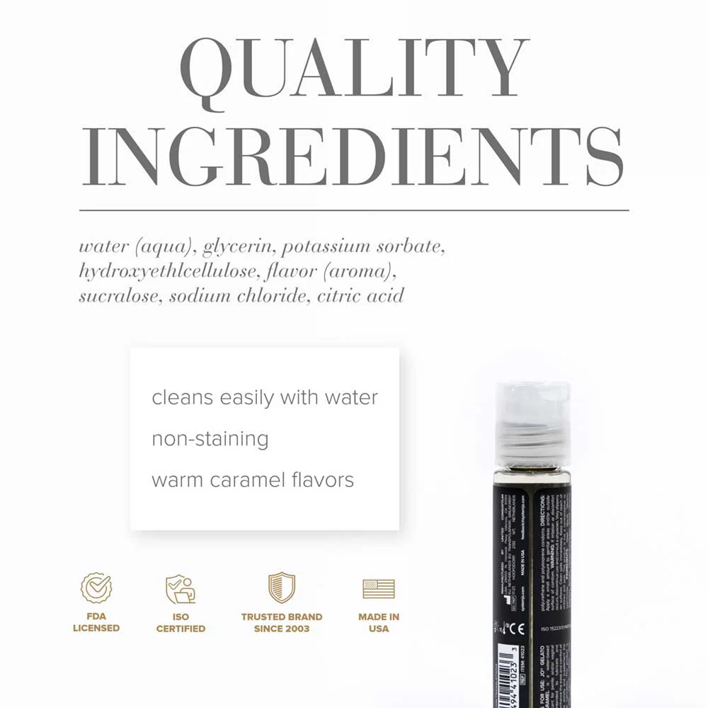 JO Gelato Salted Caramel Flavoured Lube 30ml - Image 2