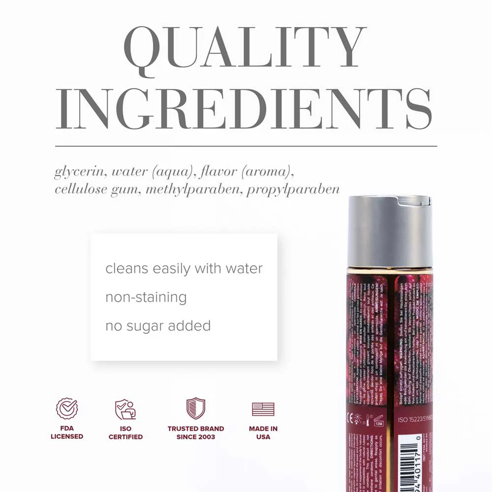 JO H2O Flavors Lube Raspberry Sorbet 120ml - Image 2