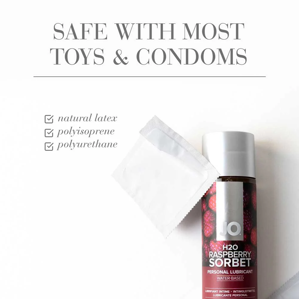 JO H2O Flavors Lube Raspberry Sorbet 120ml - Image 3
