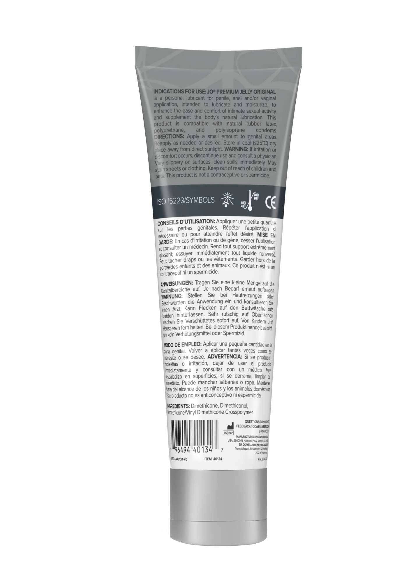 JO Premium Silicone Jelly Original 120ml - Image 2